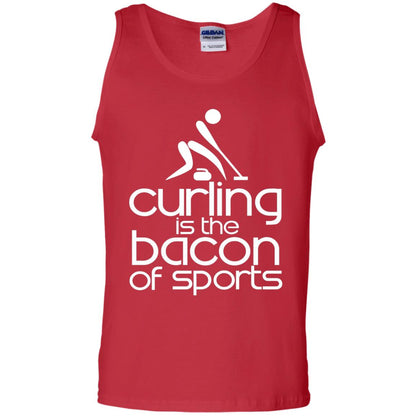Funny Curling Is The Bacon Of Sports T-shirt Red