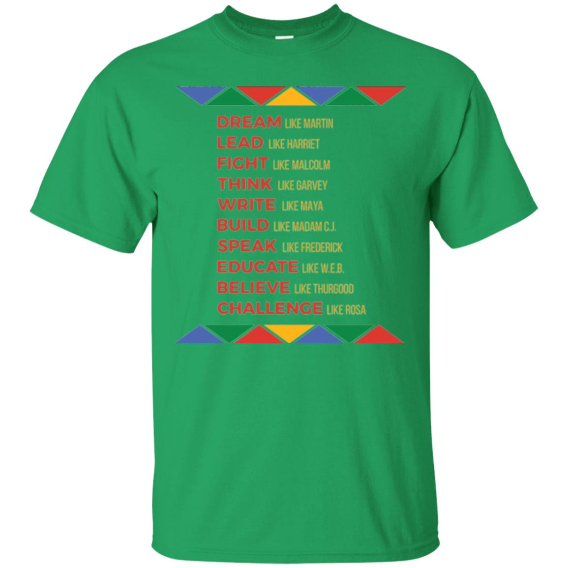 Black History African American Heroes T-shirt Irish Green