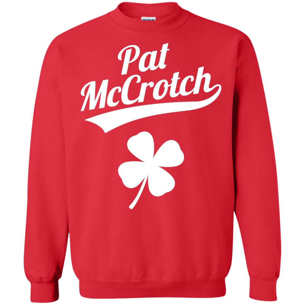 Funny Pat Mccrotch St. Patricks Shamrock T-shirt Red