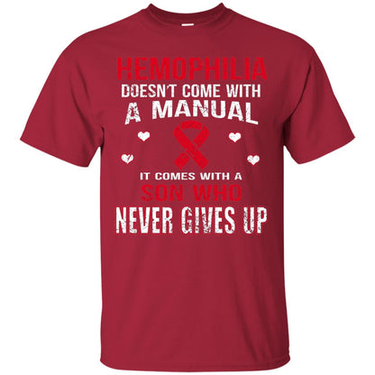 Hemophilla Shirt Comes With Son Who Never Gives Up Cardinal