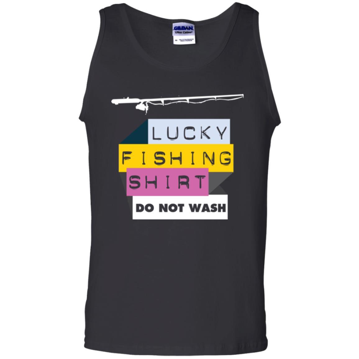 Fisherman T-shirt Lucky Fishing Shirt Do Not Wash Black