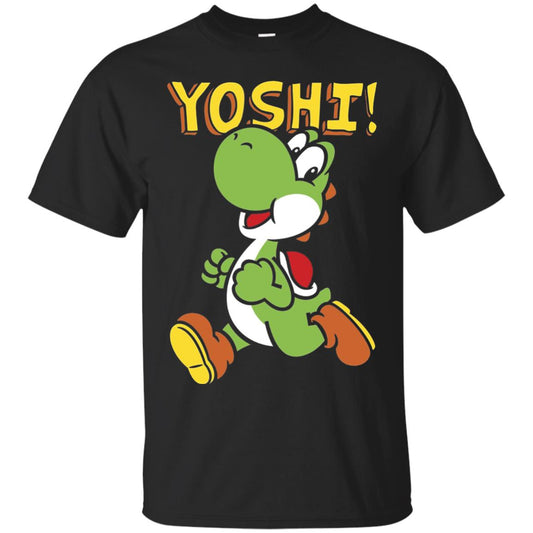 Nintendo Super Mario Yoshi Intro Jump Graphic T-shirt Black