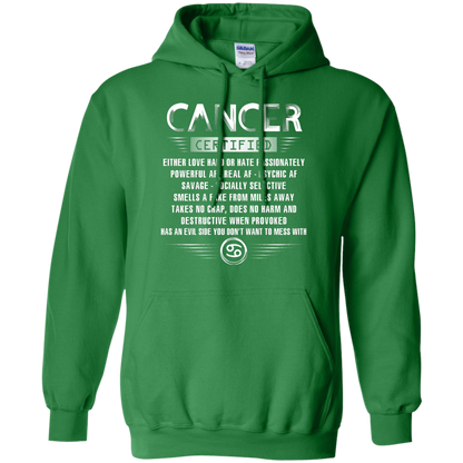 Cancer Certified Either Love Hard Or Hate Passionately Powerful Af T-shirt