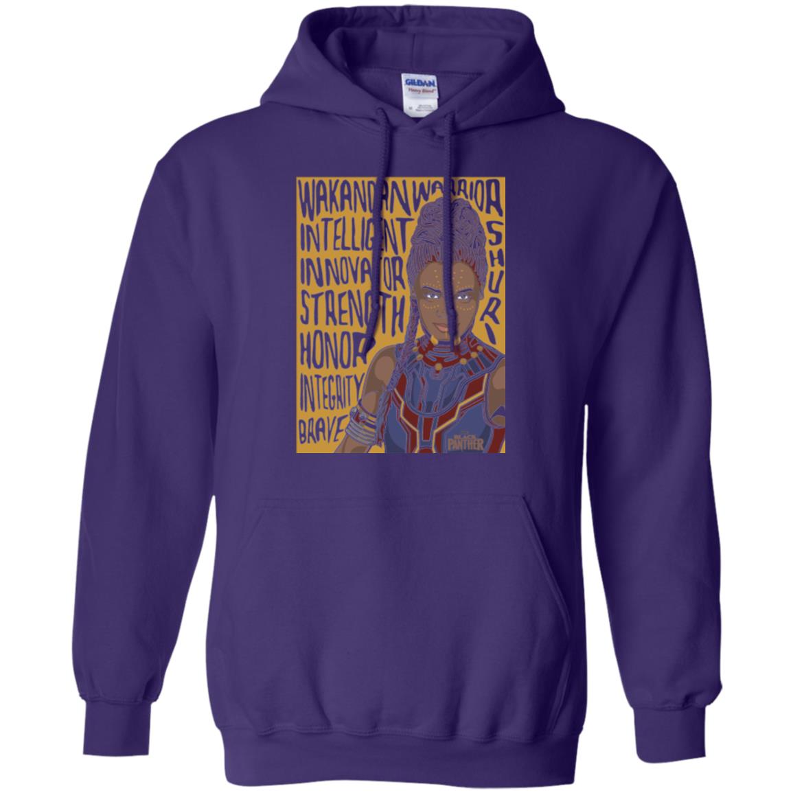 Black Panther Movie Shuri Word Art T-shirt Purple
