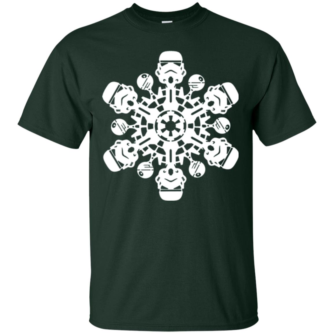 Christmas T-shirt Star Wars Stormtrooper Snowflake Forest Green