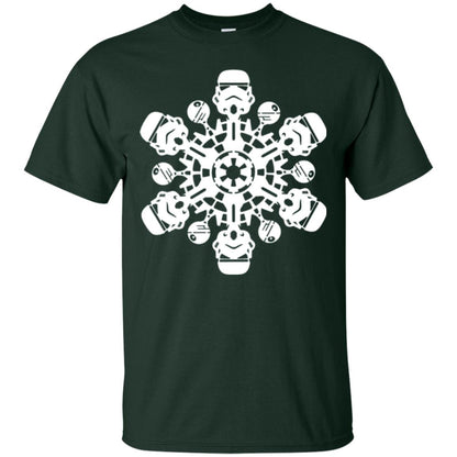 Christmas T-shirt Star Wars Stormtrooper Snowflake Forest Green