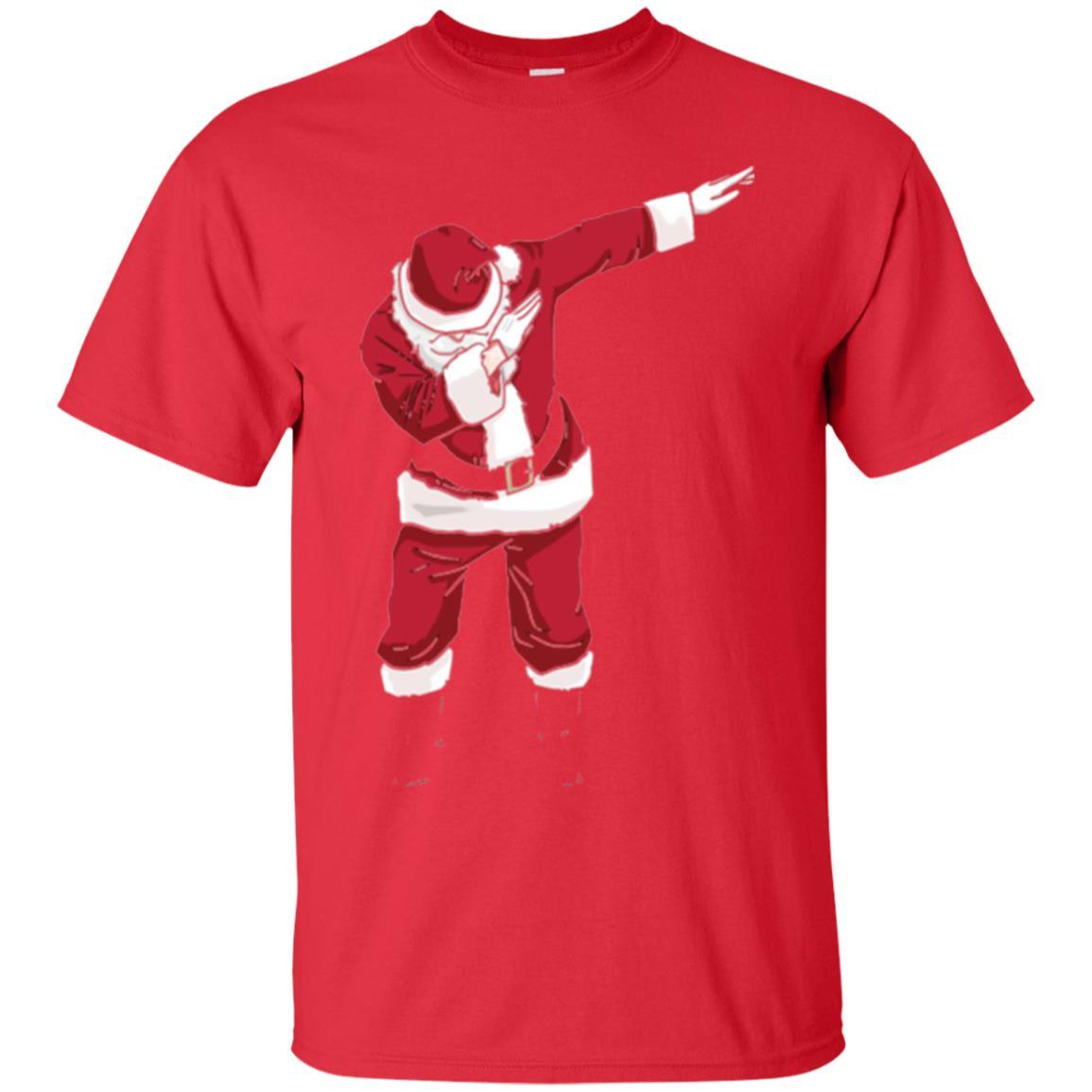 Christmas T-shirt Dabbing Santa Red