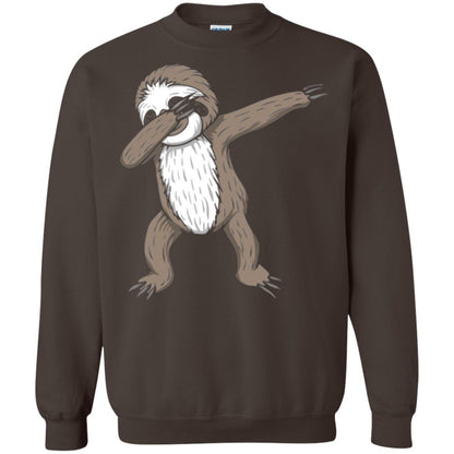 Sloth Dabbing T-shirt Funny Dance Move Dark Chocolate