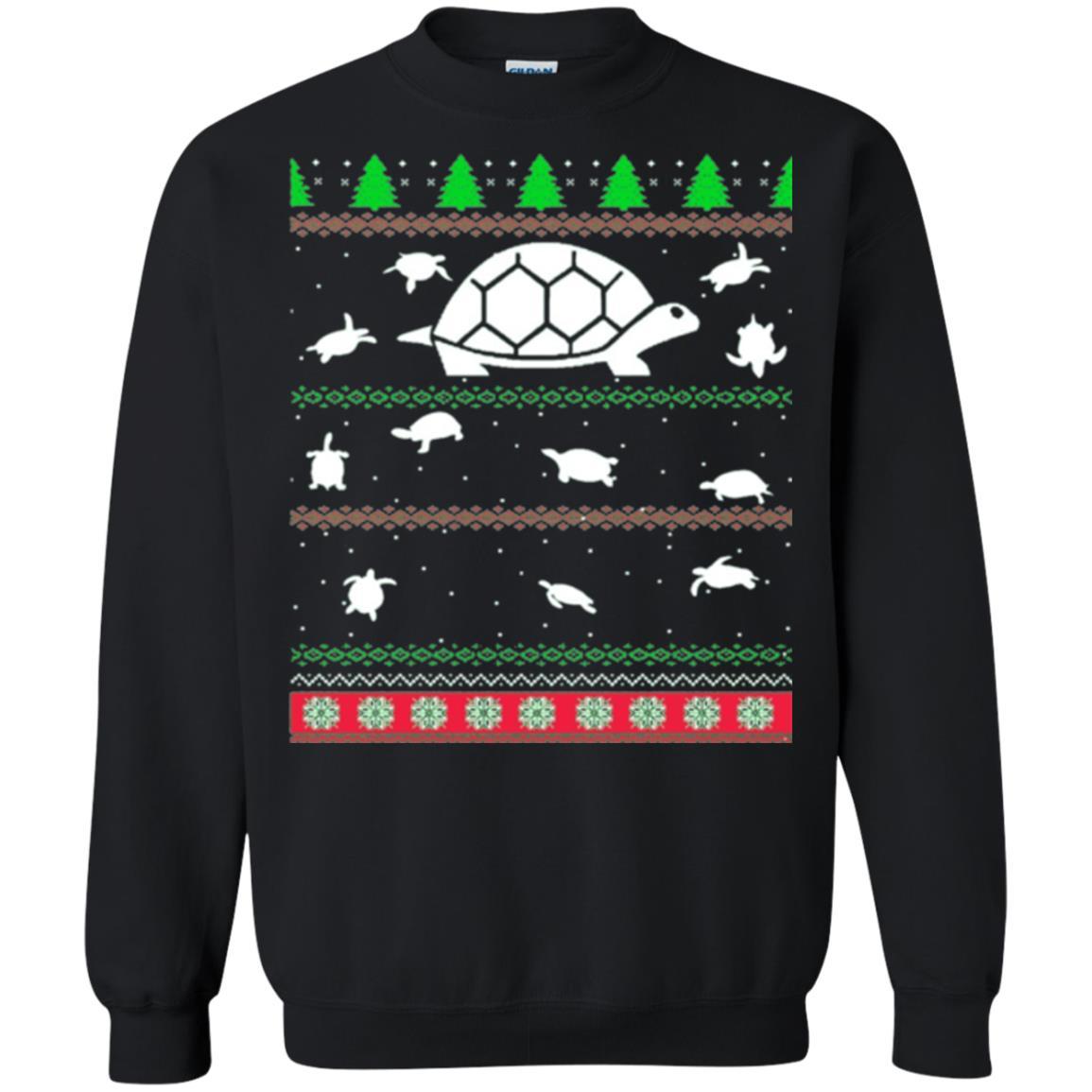 Christmas T-shirt Turtle Lover Merry Christmas Black