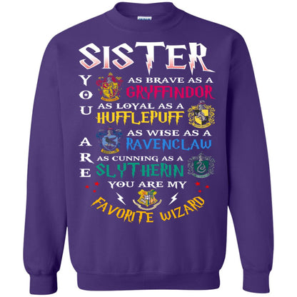 Sister My Favorite Wizard Harry Potter Fan T-shirt Purple