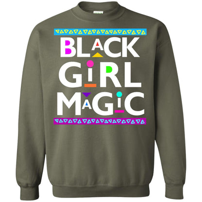 Black Girl Magic T-shirt Women_s Black History Military Green