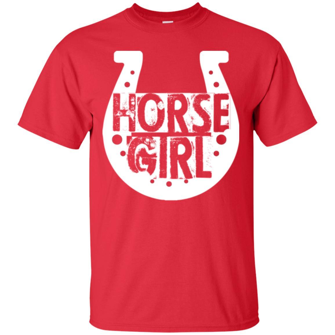 Horse Girl T-shirt I Love My Horses Racing Red