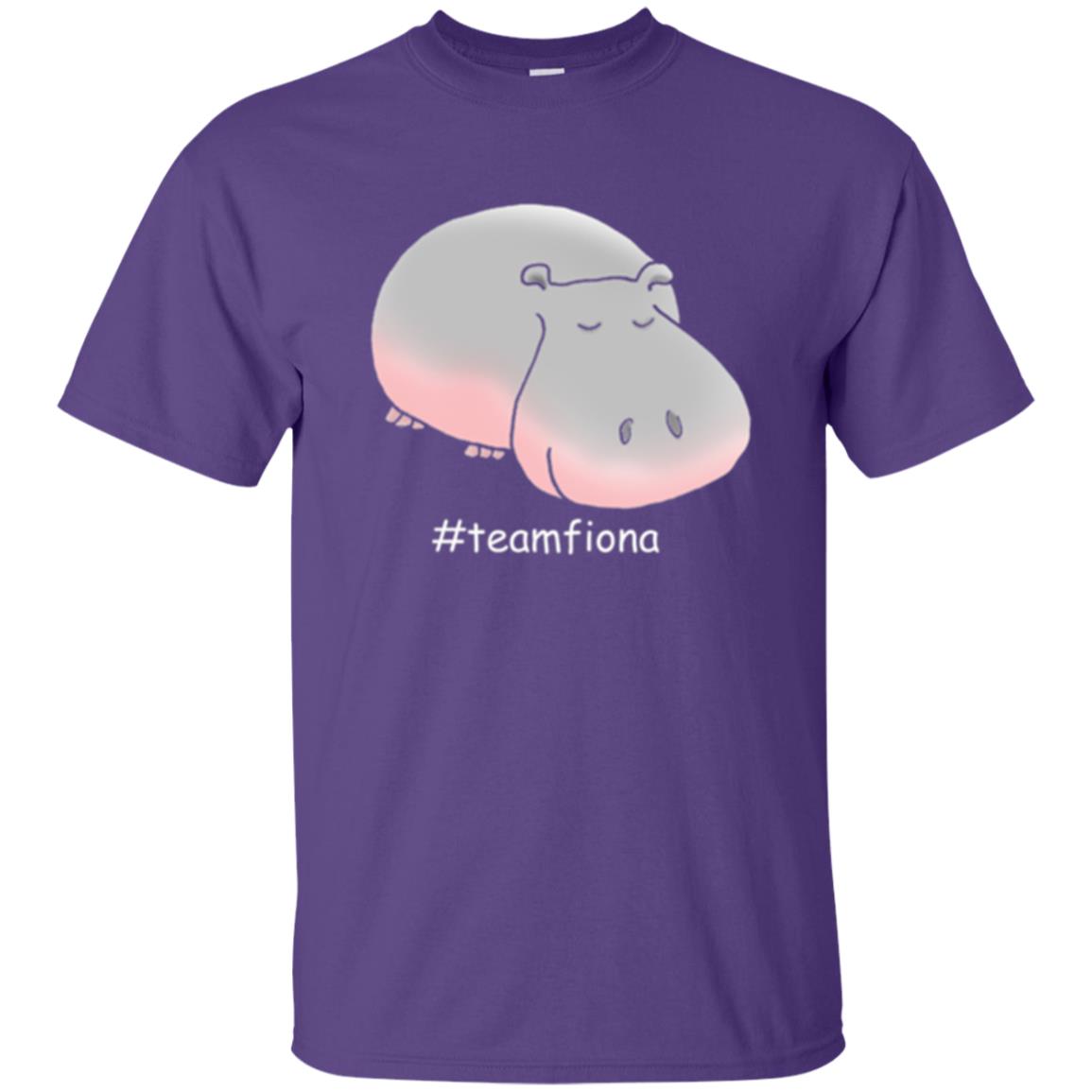 Hippo Lover T-shirt Hashtag Team Fiona Purple