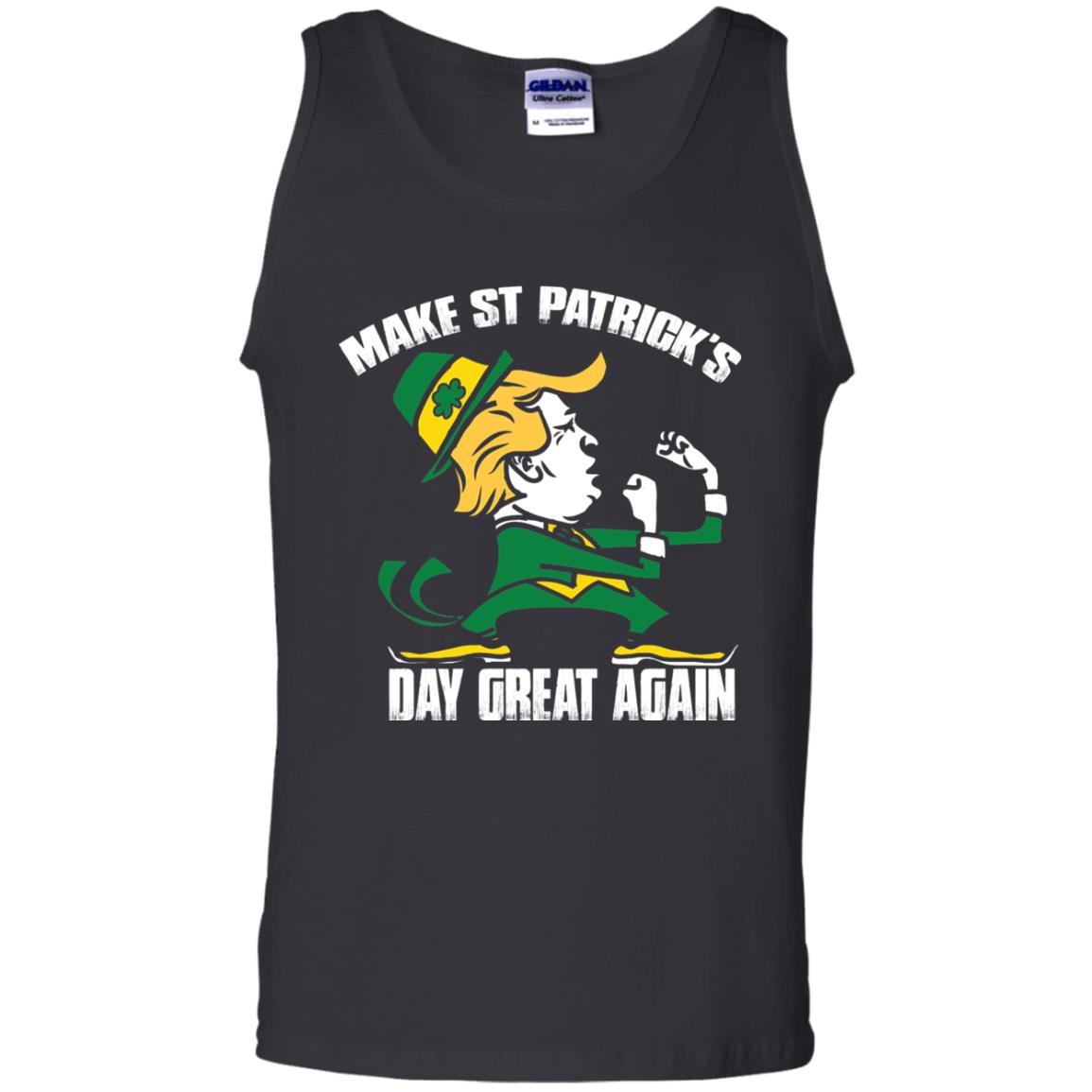 Trump Make St Patricks Day Great Again Funny Trump T-shirt Black