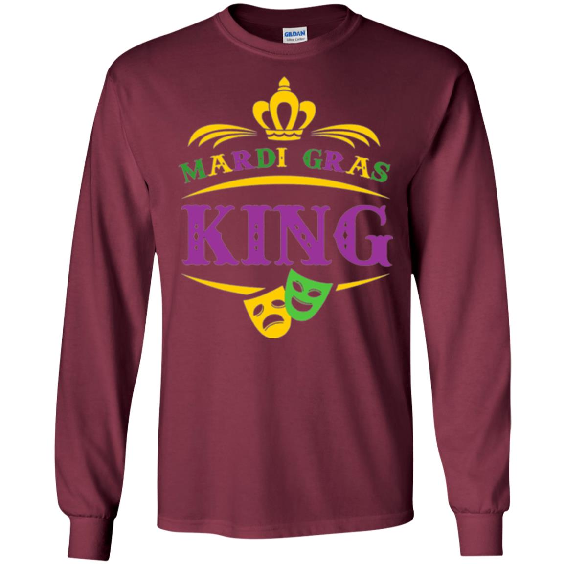 Mardi Gras King Gift T-shirt Maroon