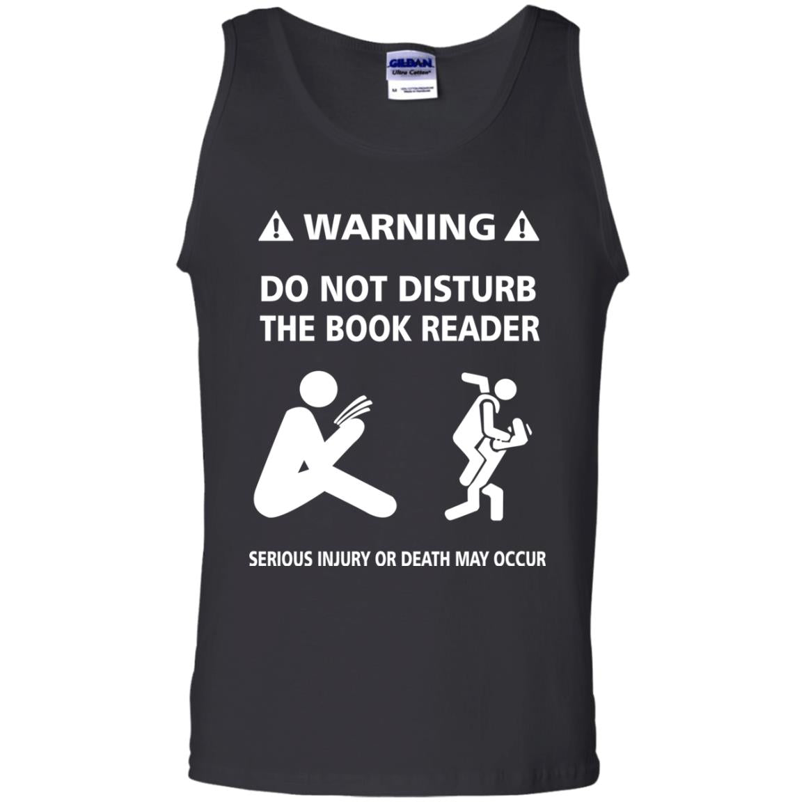 Warning Do Not Disturb The Book Reader Serious Injury Or Death May Occur Black