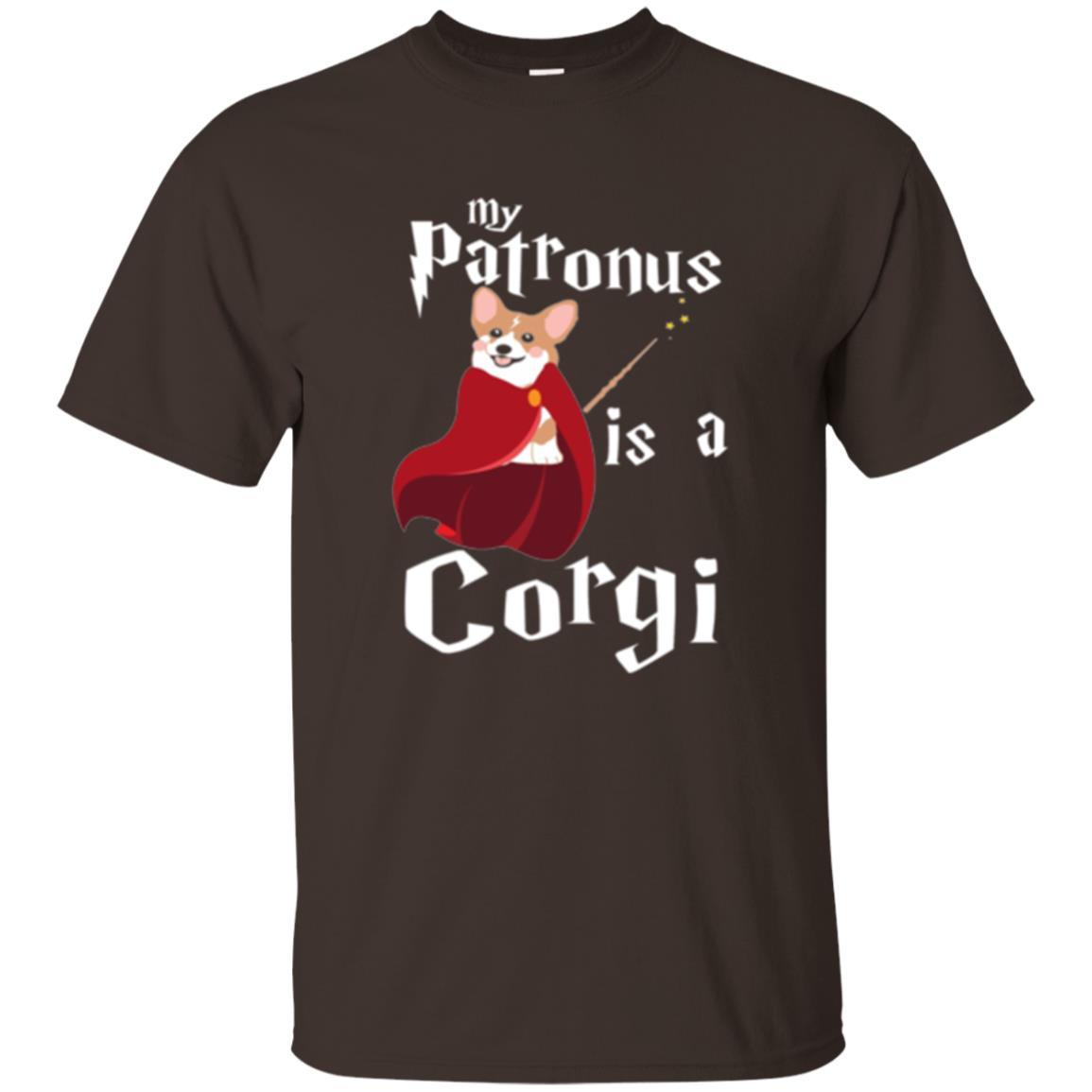 Dog Lover T-shirt My Patronus Is A Corgi T-shirt Dark Chocolate