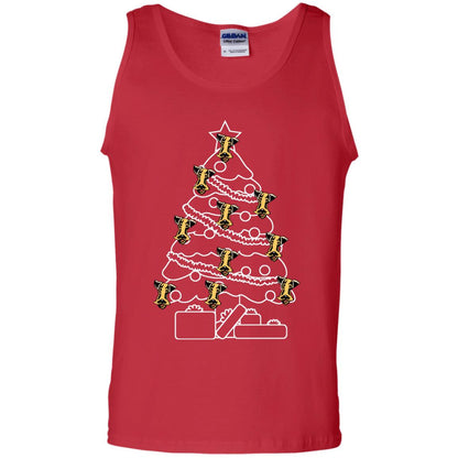 Terrier Dog Face Christmas Tree Gift Shirt Red
