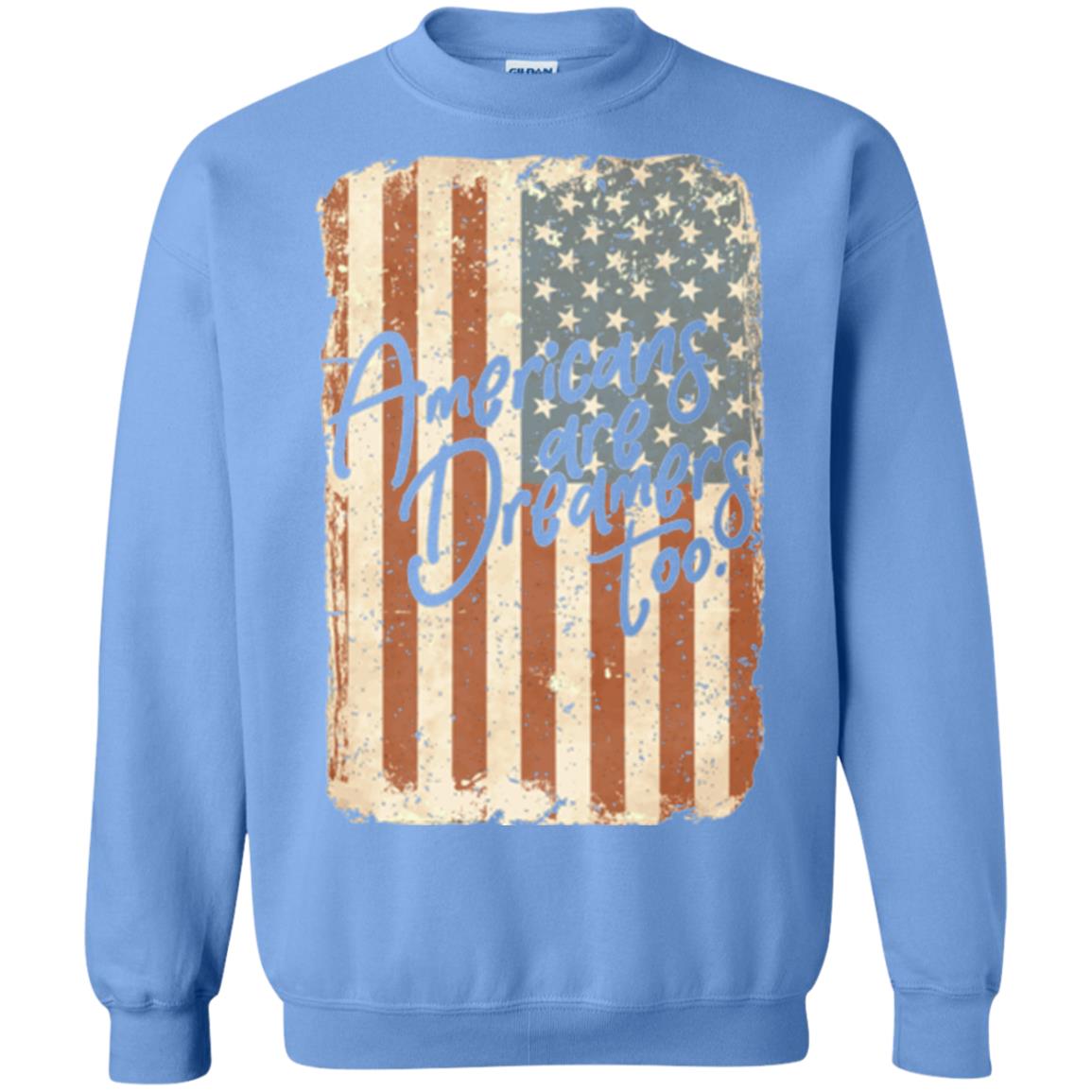 Americans Are Dreamers Too T-shirt American Flag Carolina Blue