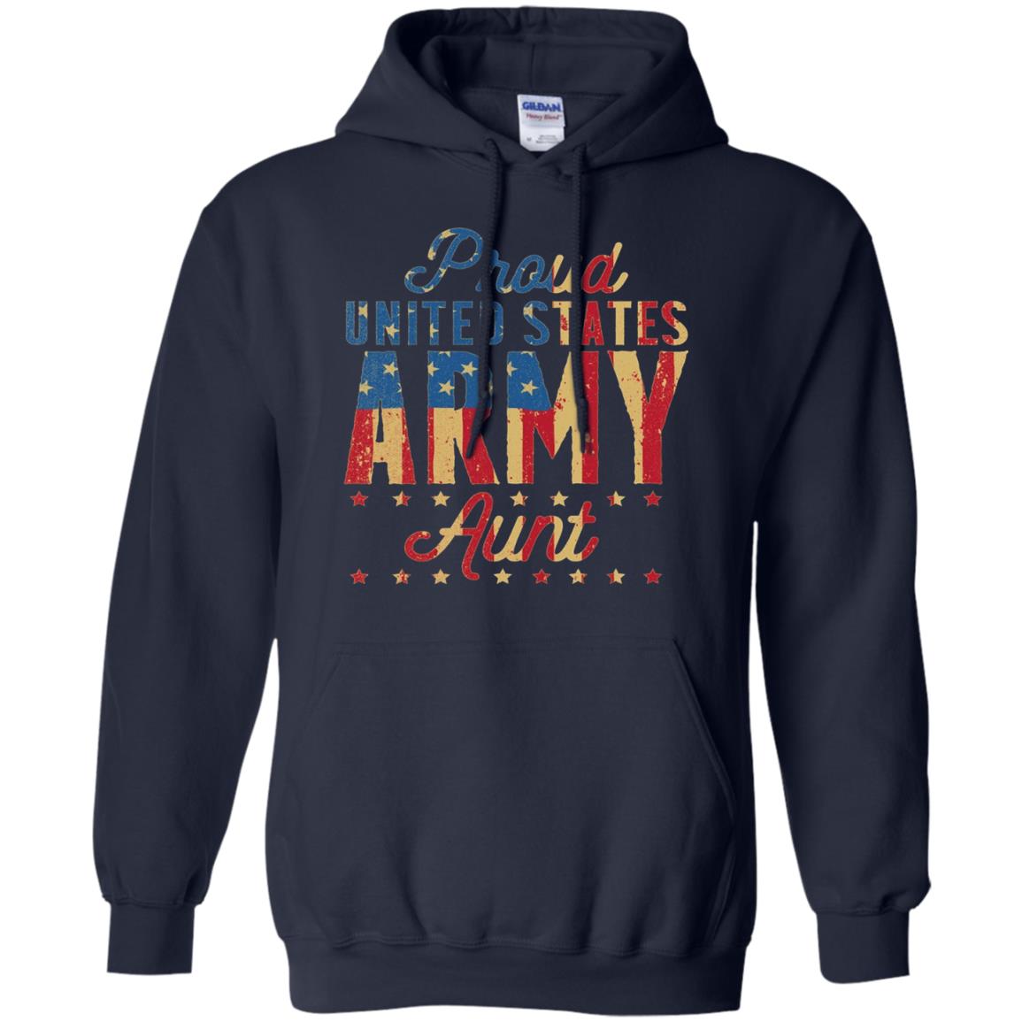 Proud United States Army Aunt Us Shirt Navy