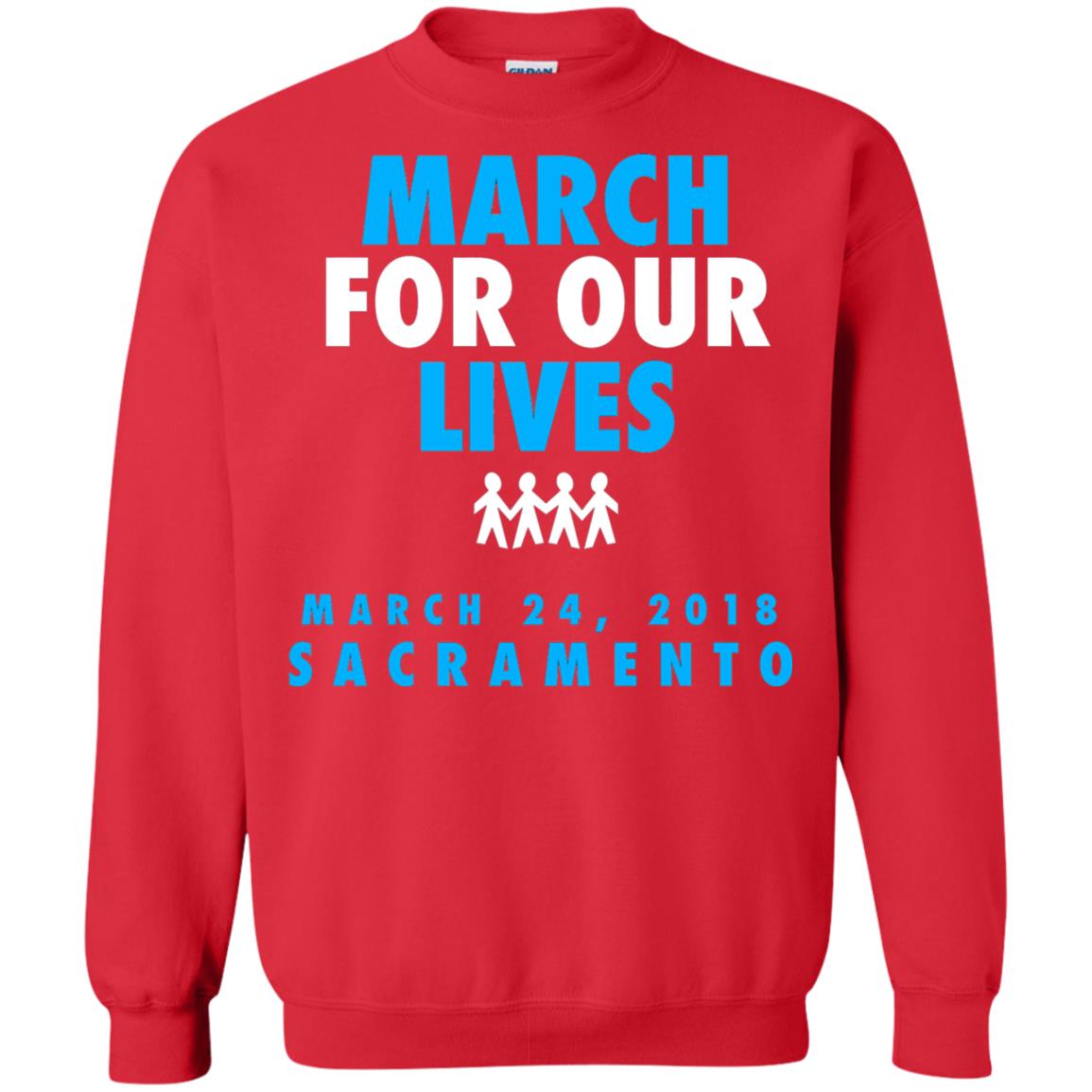 March For Our Lives March 24 2018 Sacramento Anti Gun T-shirt Red