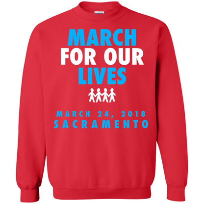 March For Our Lives March 24 2018 Sacramento Anti Gun T-shirt Red