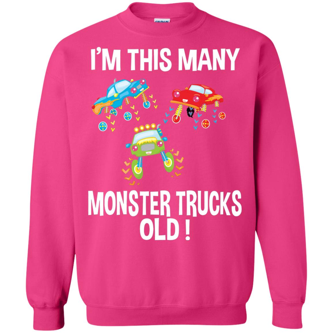 Birthday 3th Shirt Im This Many Monster Trucks Old Heliconia