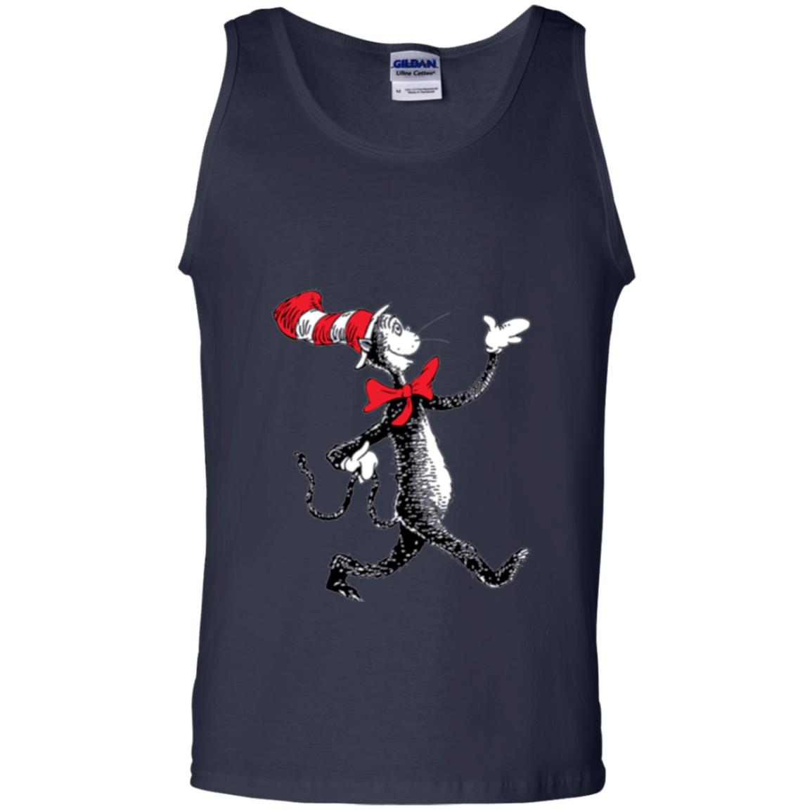 Dr. Seuss Strolling Cat Autism Awareness T-shirt Navy