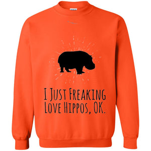 Hippo Lover T-shirt I Just Freaking Love Hippos Ok