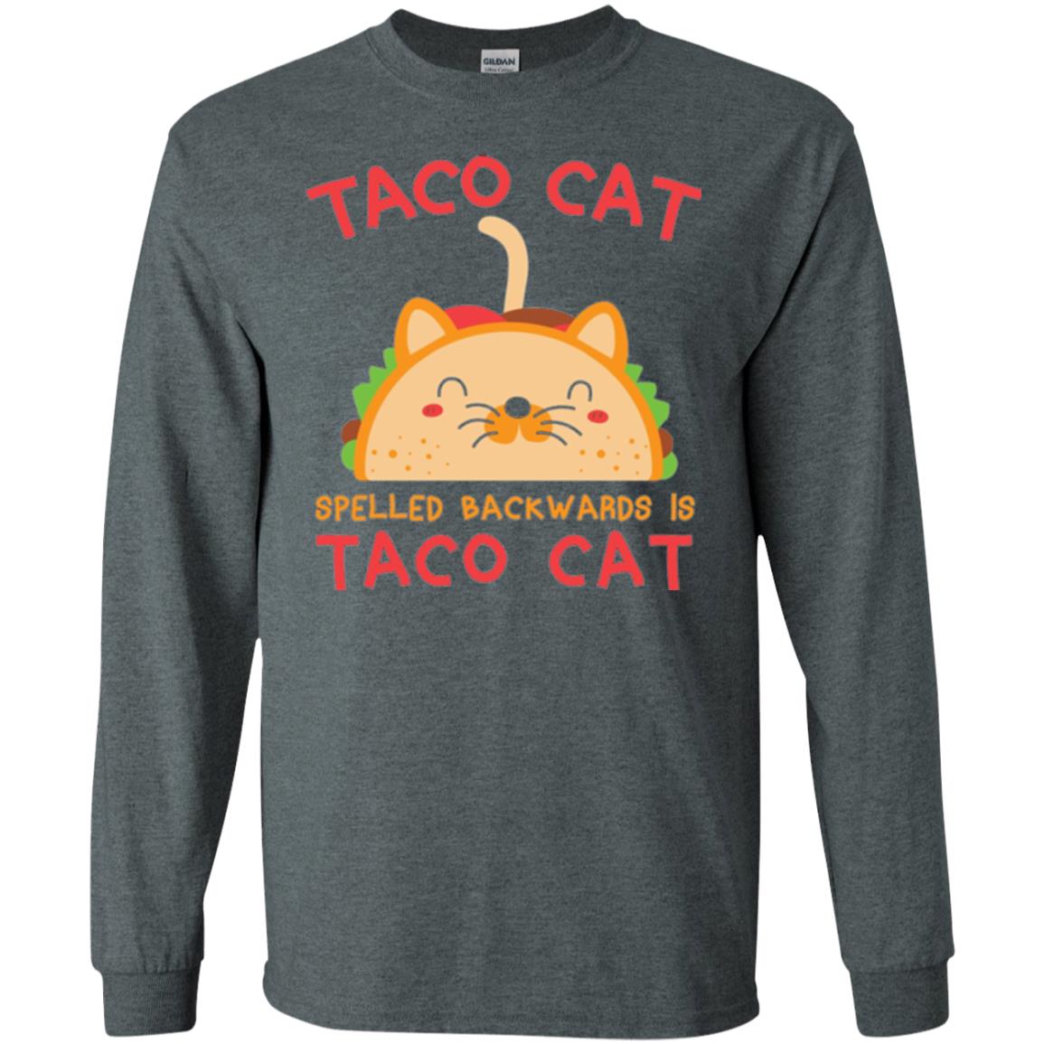 Taco Cat T-shirt Spelled Backwards Is Taco Cat Dark Heather