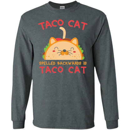 Taco Cat T-shirt Spelled Backwards Is Taco Cat Dark Heather