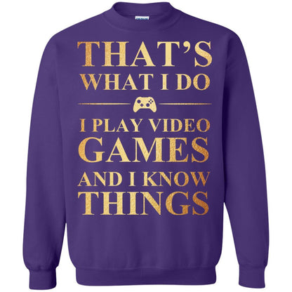 Gamer T-shirt That's What I Do I Play Video Games Purple