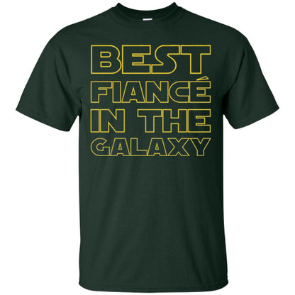 Engaged Married Wedding T-shirt Best Fiance In The Galaxy Forest Green