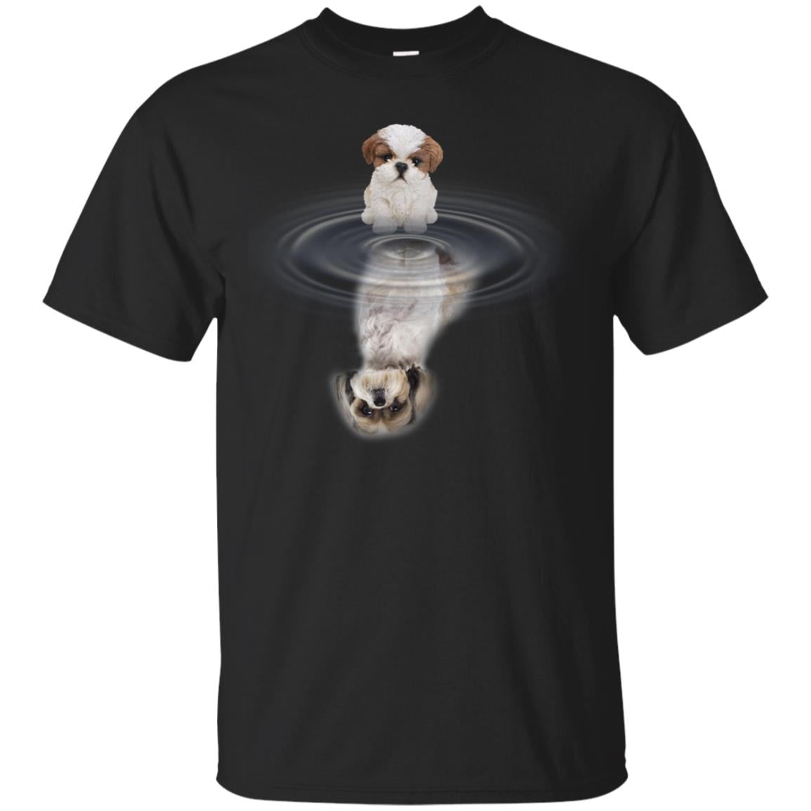 Little Shih Tzus And Big Shadow Shirt Black