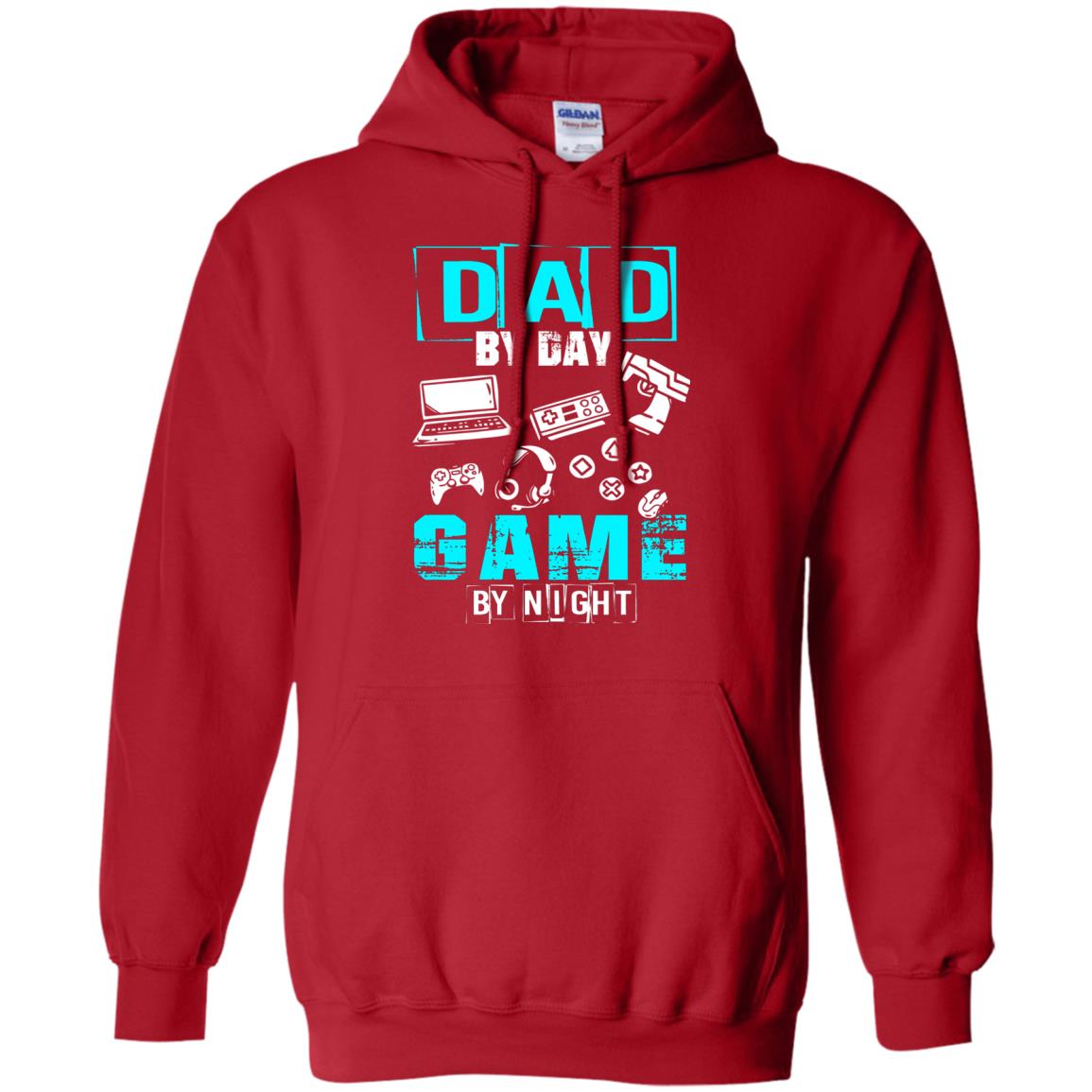 Dad By Day Gamer By Night Gamer T-shirt Red