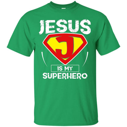 Jesus Is My Superhero Christian Movie Fan T-shirt Irish Green
