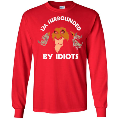 Disney Lion King T-shirt Scar Surrounded By Idiots Red