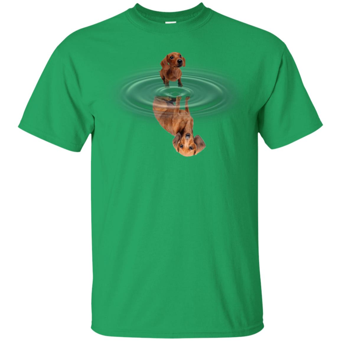 Little Dachshund And Big Shadow Shirt Irish Green
