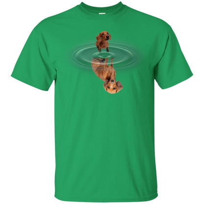 Little Dachshund And Big Shadow Shirt Irish Green