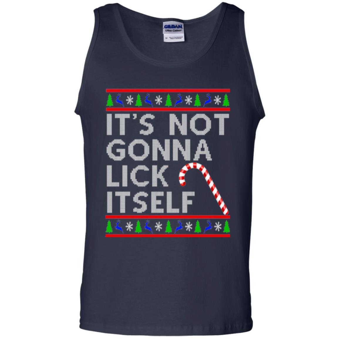 Christmas T-shirt It's Not Gonna Lick Itself Navy