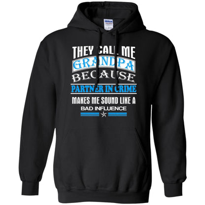 They Call Me Grandpa Because Partner In Crime Papa T-shirt Black