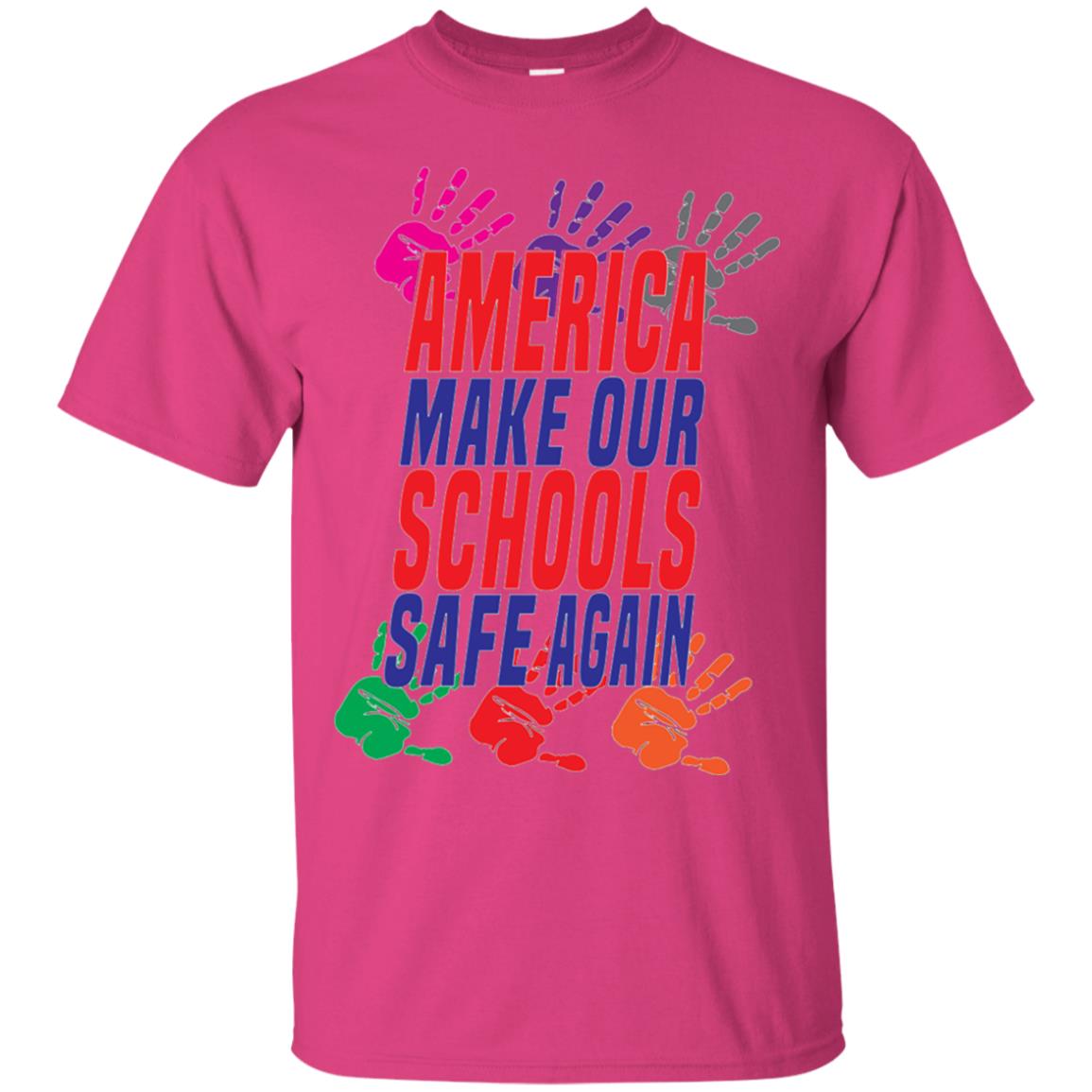 America Make Our Schools Safe Again Gu Control T-shirt Heliconia