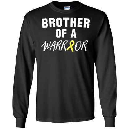 Brother Of A Warrior Childhood Cancer Awareness T-shirt Black
