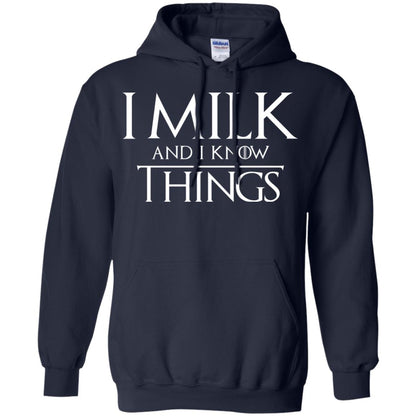 I Milk And I Know Things Game Of Thrones Fan T-shirt Navy