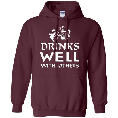 Drinks Well With Others St. Patrick_s Day T-shirt Maroon