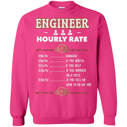 Engineer Hourly Rate Shirt For Mens Or Womens Heliconia