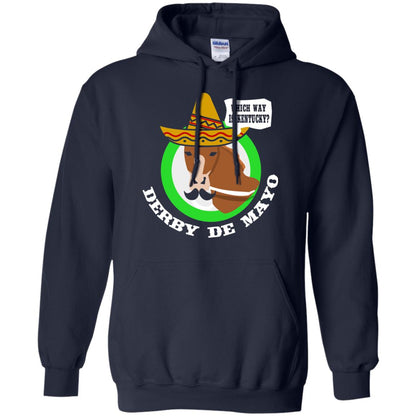 Derby De Mayo Kentucky Sombrero Mexican Horse Race T-shirt Navy