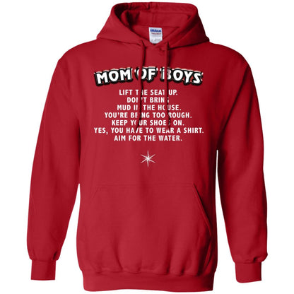 Mom Of Boys You Have To Wear A Shirt Aim For The Water Shirt Red