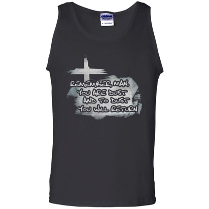 Ash Wednesday T-shirt Remember, Man, You Are Dust And To Dust You Will Return Black