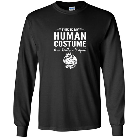 Dargon T-shirt This Is My Human Costume I'm Really A Dragon Black